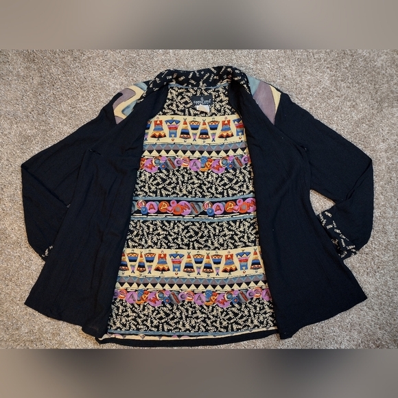 Carole Little Vintage Paris Print One Button Cardigan - Picture 10 of 13